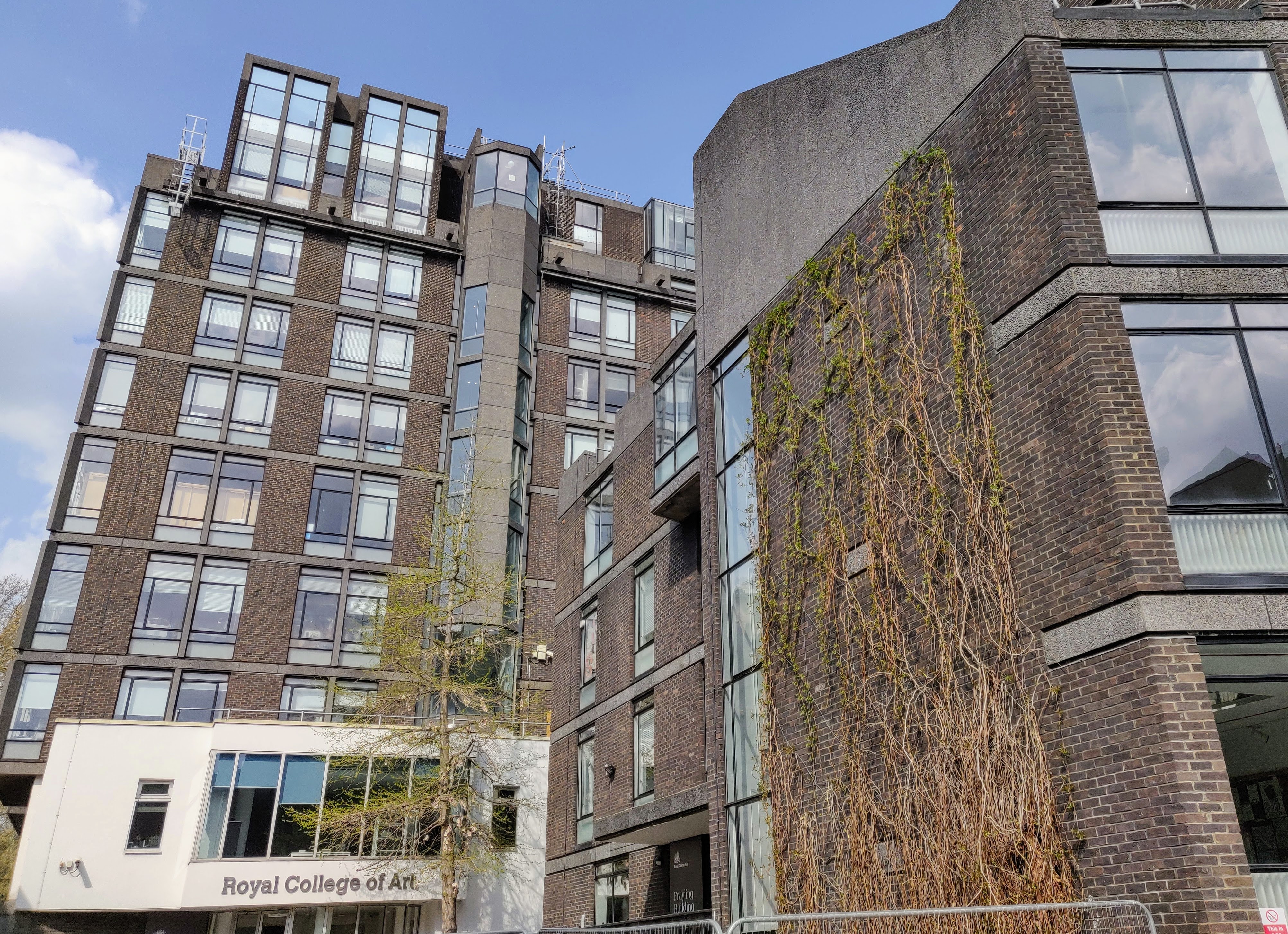 The Royal College of Art building seen from Jay Mews.
