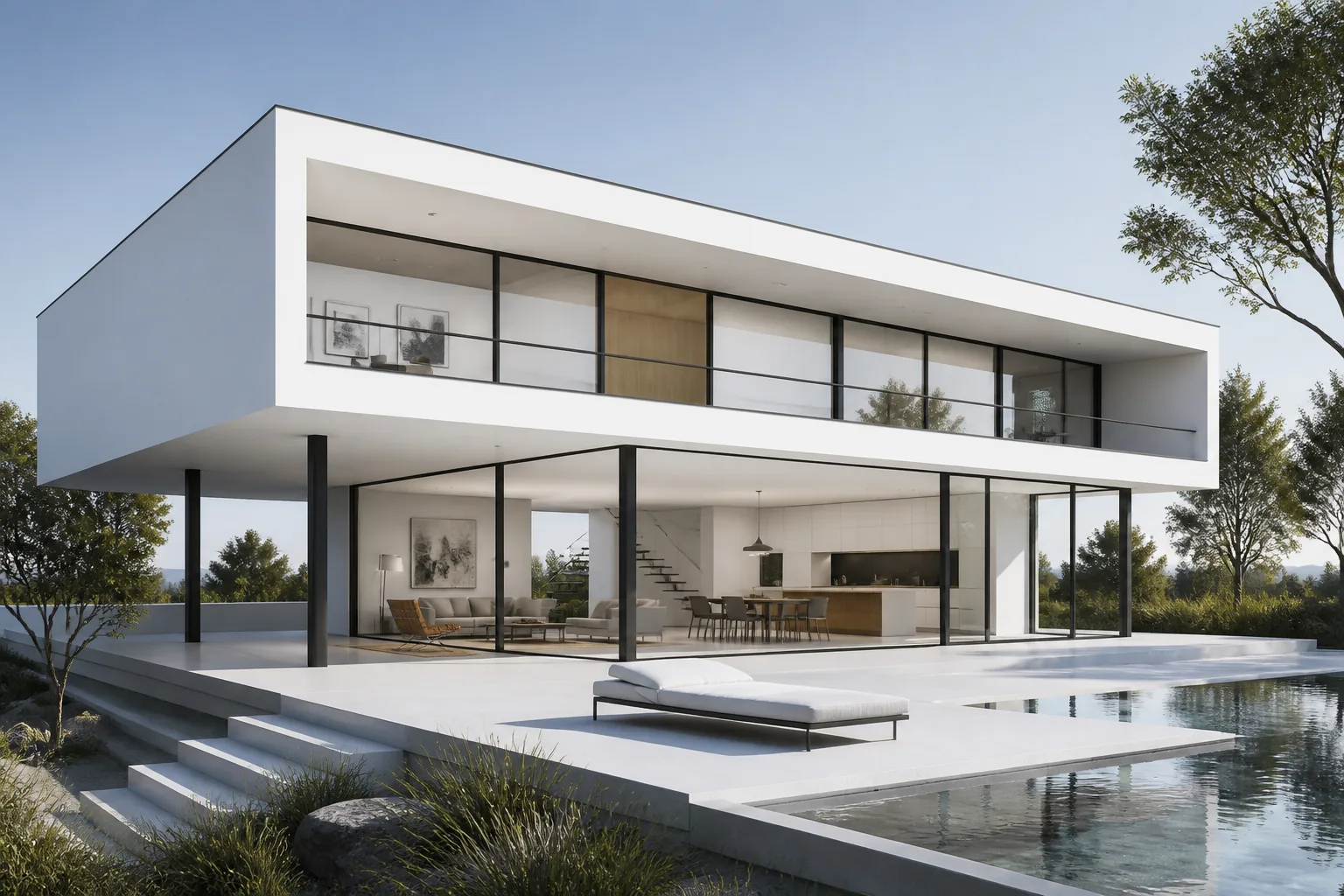 Editorial AI illustration: Form follows function: an editorial visualization of Modernism.