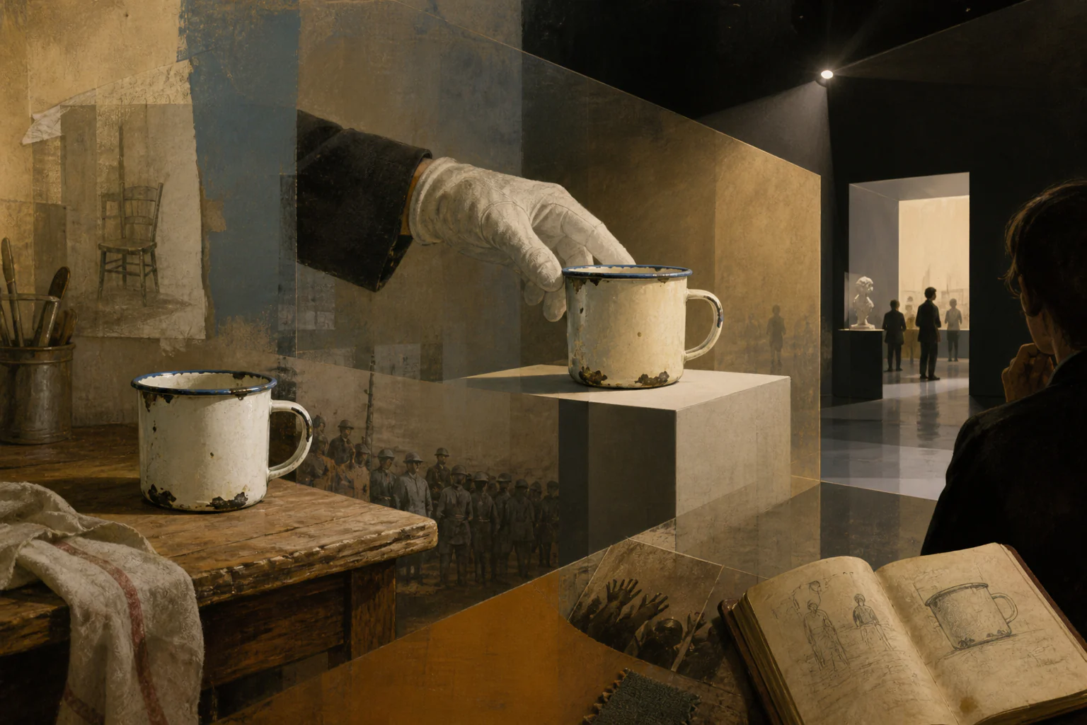Why the museum changes the meaning of an ordinary object — a unique editorial AI illustration visualizing the article's subject.