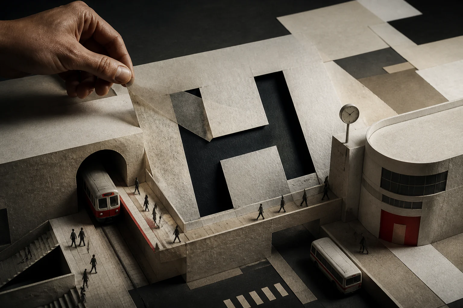 Helvetica: как шрифт стал инфраструктурой — уникальная редакционная AI-иллюстрация, визуализирующая тему материала.