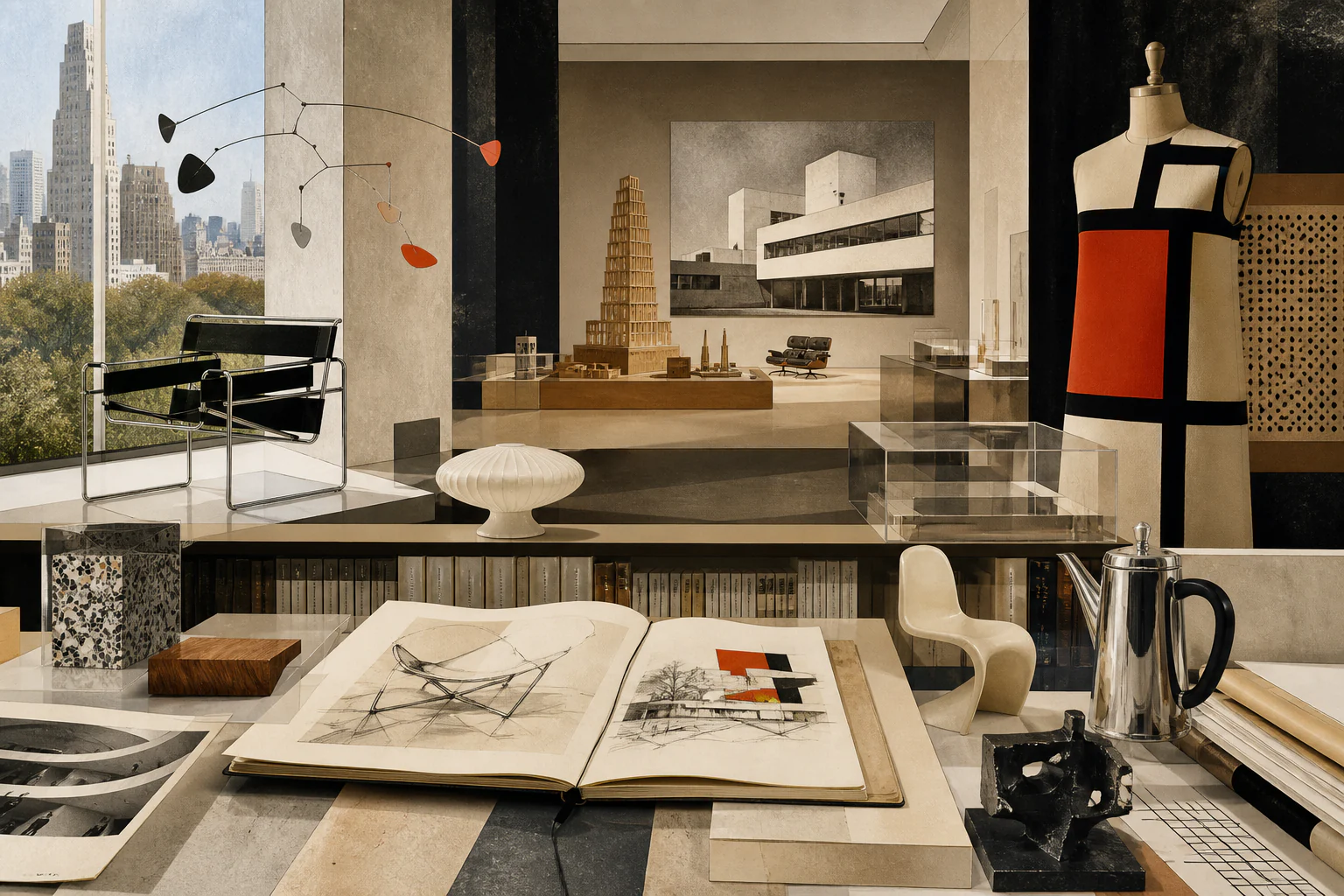 MoMA — Architecture & Design — a unique editorial AI illustration visualizing the article's subject.