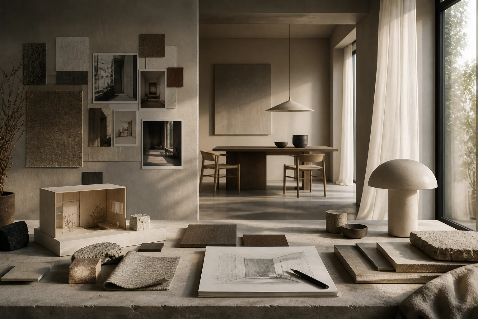 Norm Architects — уникальная редакционная AI-иллюстрация, визуализирующая тему материала.