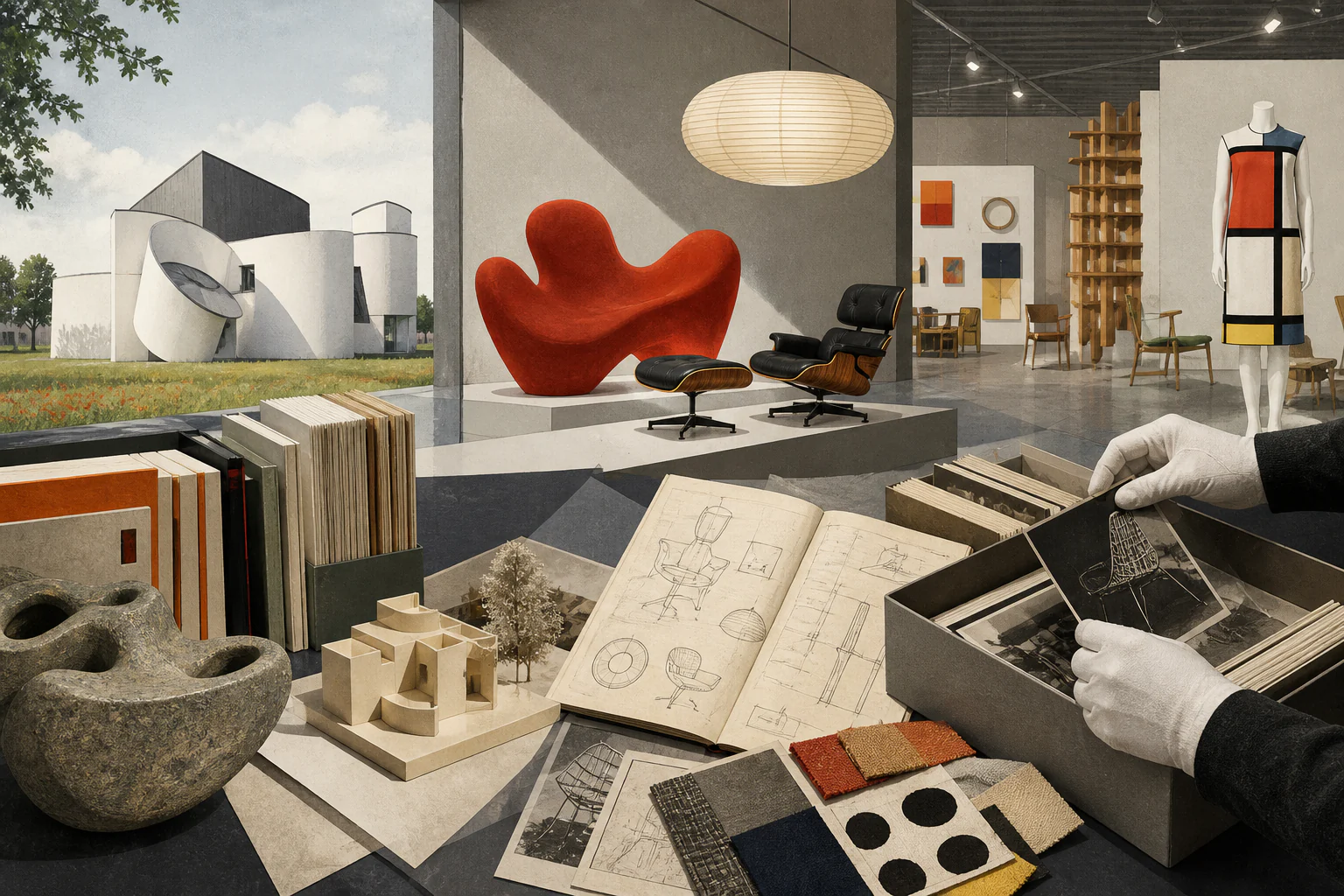 Vitra Design Museum — a unique editorial AI illustration visualizing the article's subject.