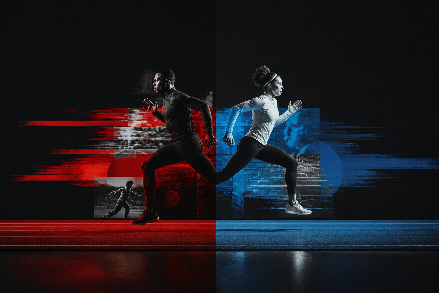 Nike «You Can’t Stop Us»: монтаж как главный двигатель продакшна — оригинальная редакционная AI-иллюстрация о производственном механизме материала.