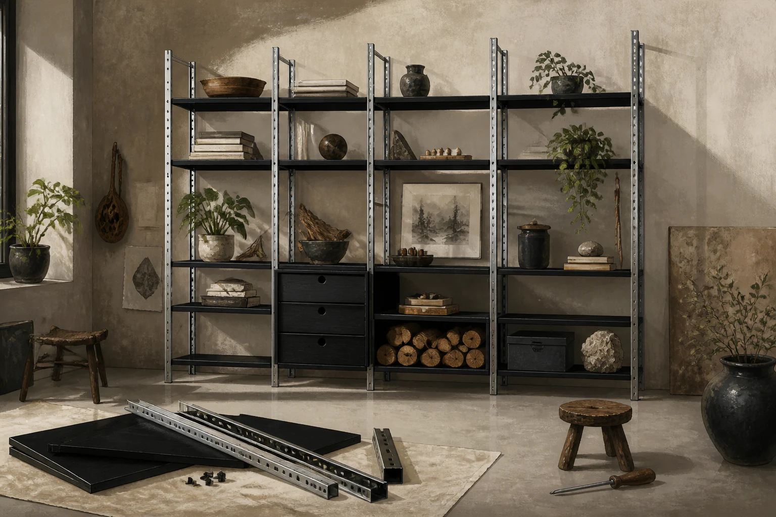 606 Universal Shelving System — a unique editorial AI illustration visualizing the article's subject.