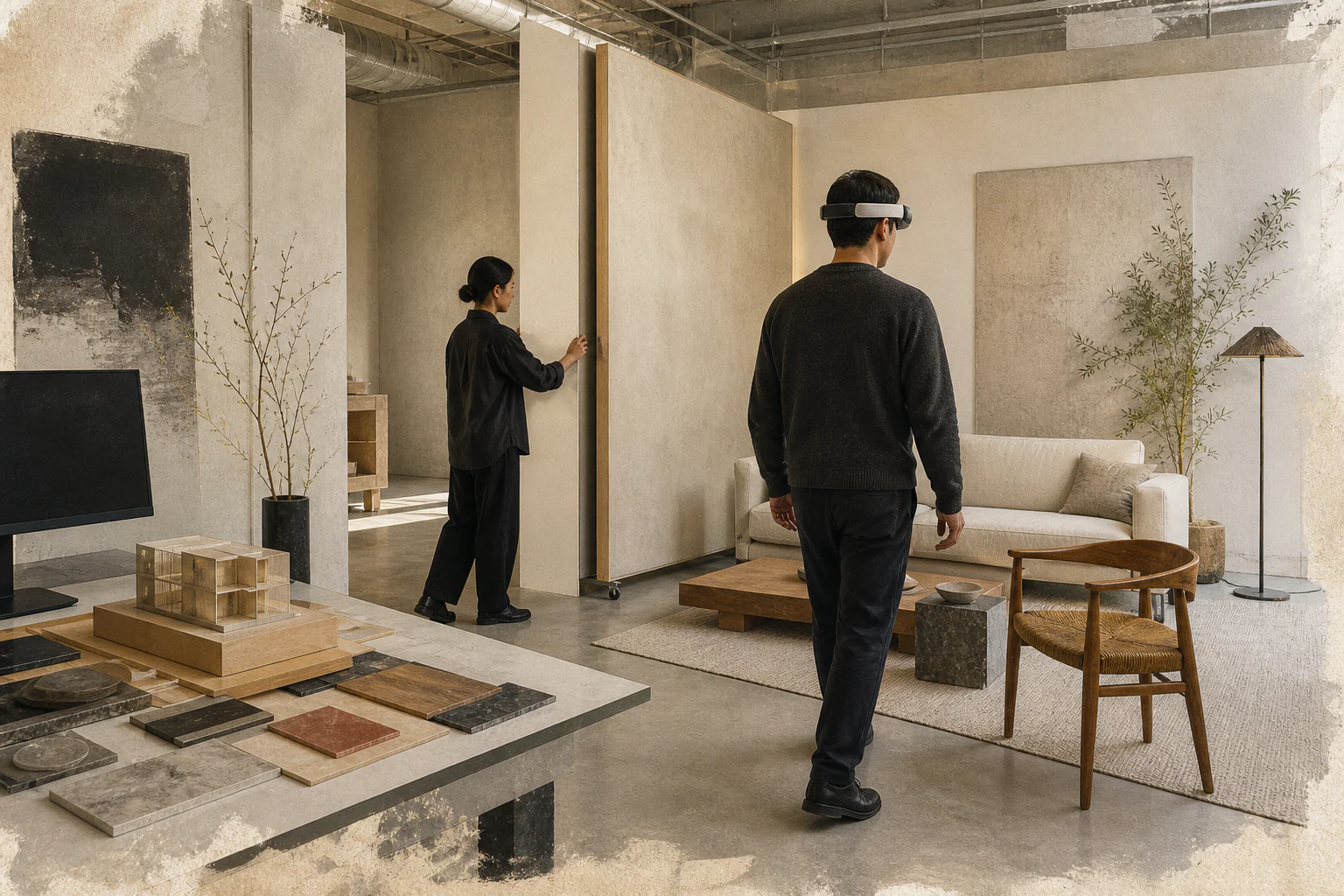 Augmented reality and spatial computing — a unique editorial AI illustration visualizing the article's subject.