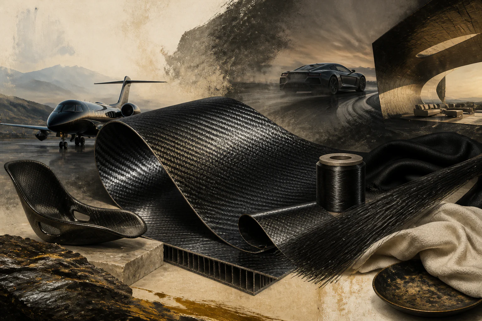 Carbon fibre — a unique editorial AI illustration visualizing the article's subject.