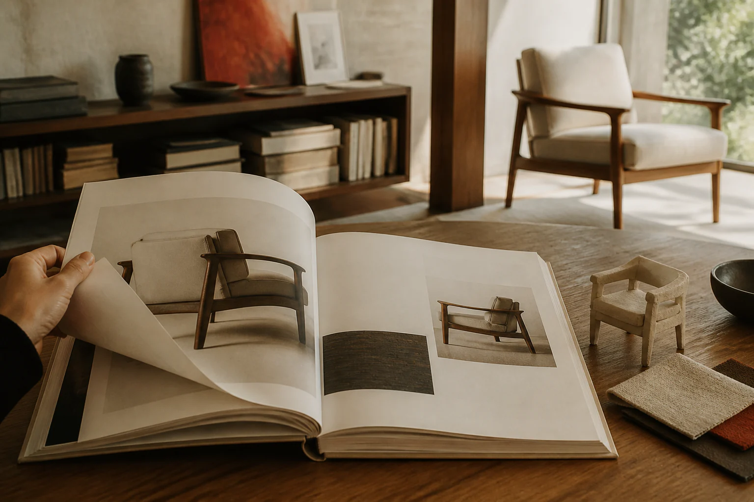 Catalogues — the object before the encounter — a unique editorial AI illustration visualizing the article's subject.