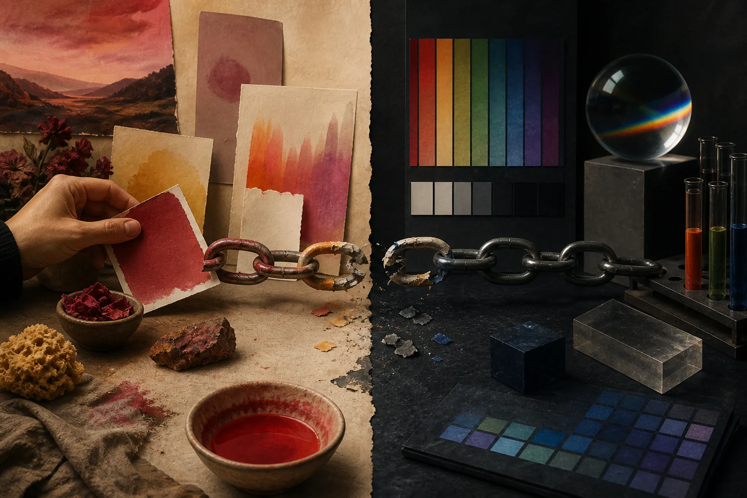 Colour systems — from standard to sensation — a unique editorial AI illustration visualizing the article's subject.