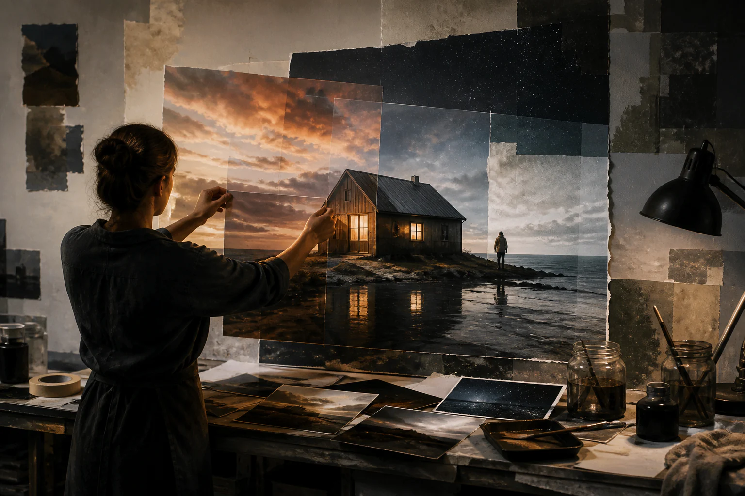 Compositing — An Image from Multiple Realities — a unique editorial AI illustration visualizing the article's subject.