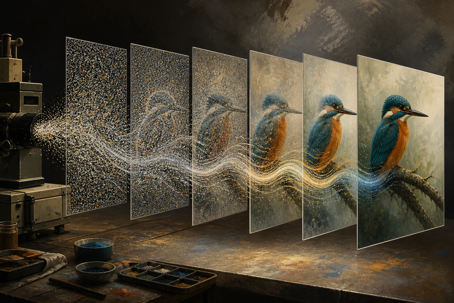 Diffusion Models — A New Mechanism of Image Synthesis — a unique editorial AI illustration visualizing the article's subject.