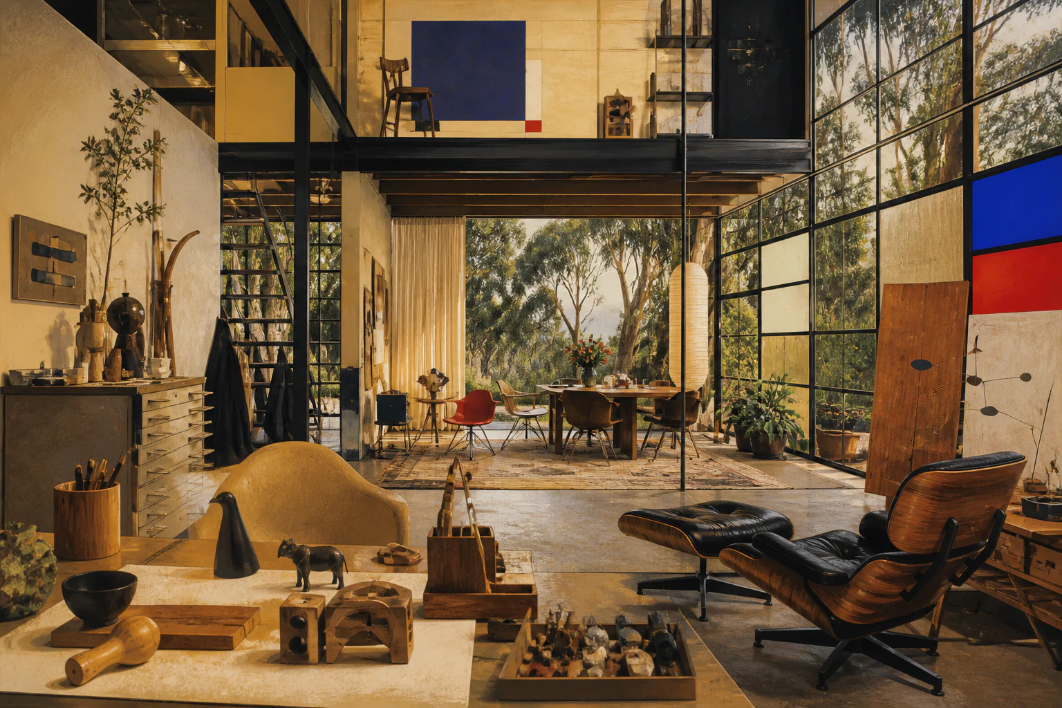 Eames House — a unique editorial AI illustration visualizing the article's subject.
