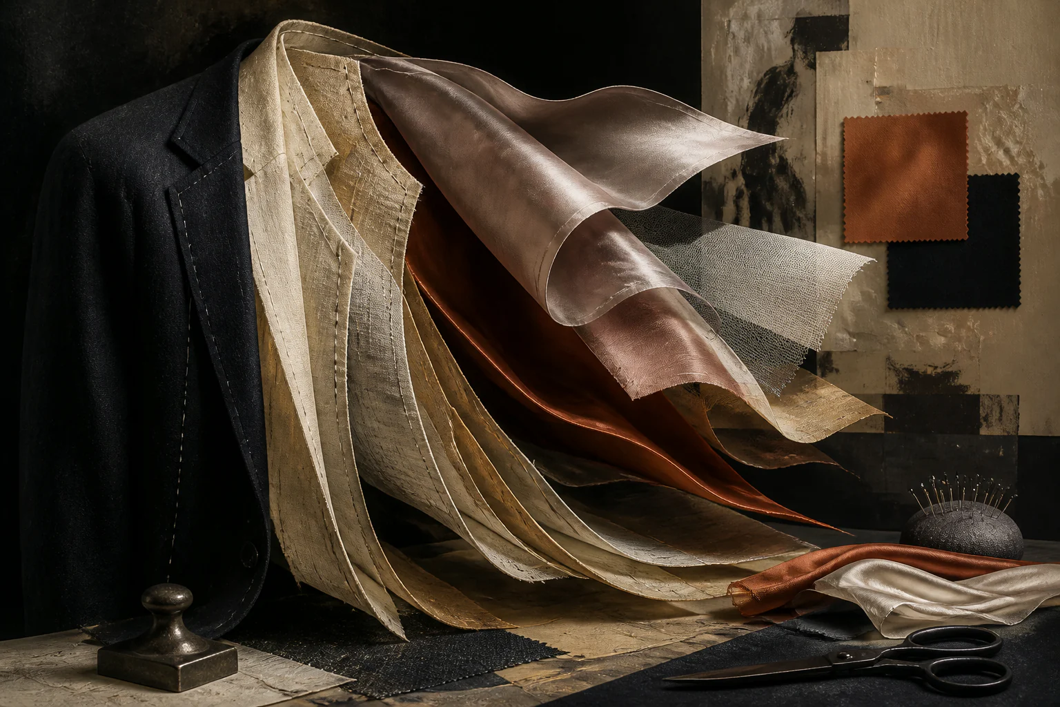 Lining — the Invisible Architecture of Clothing — a unique editorial AI illustration visualizing the article's subject.