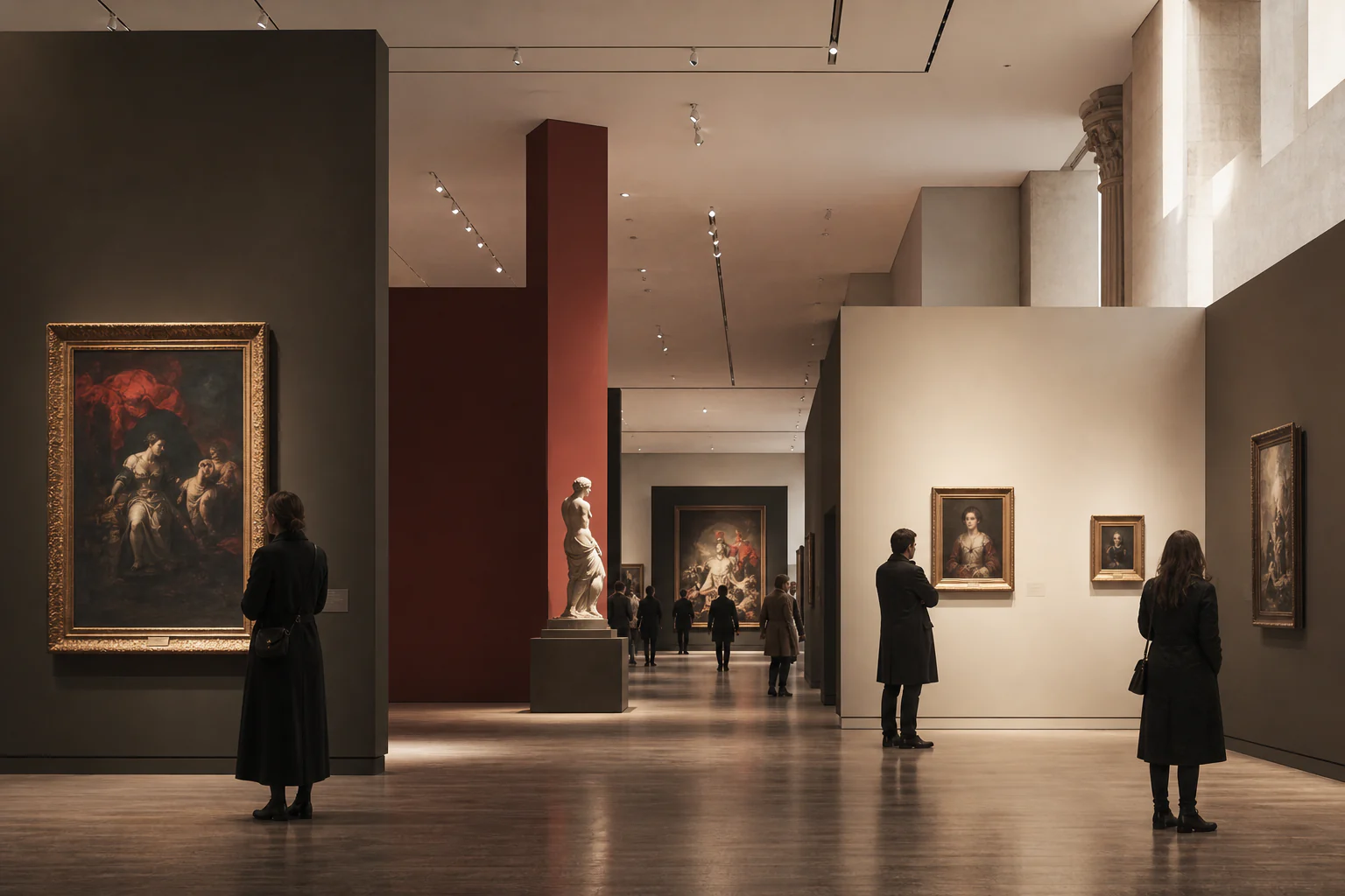 The Museum — Route, Display, and the Management of Attention — a unique editorial AI illustration visualizing the article's subject.