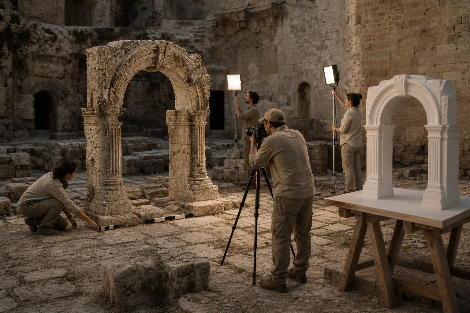 Photogrammetry — Photography as Spatial Measurement — a unique editorial AI illustration visualizing the article's subject.