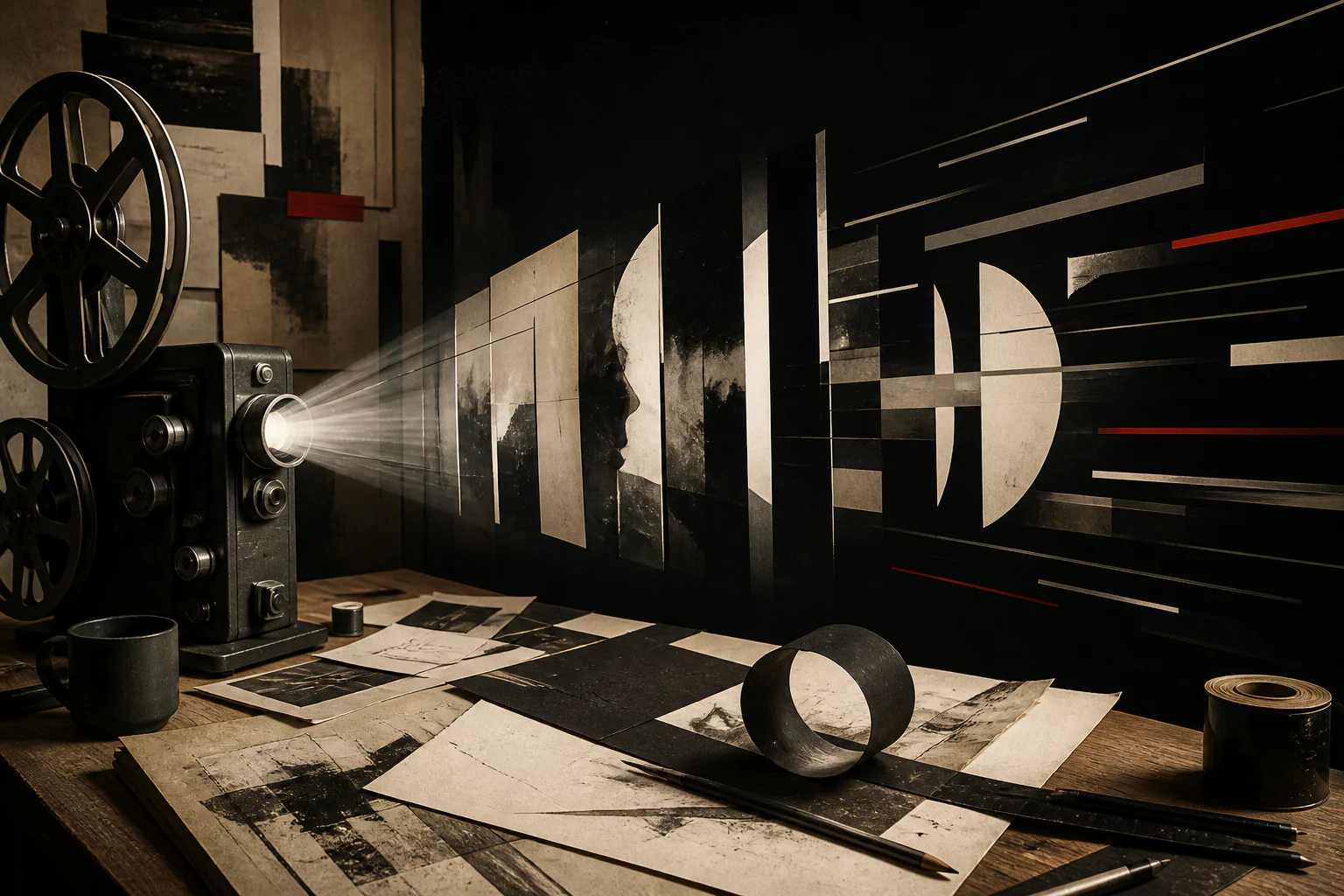 Title Sequences — Typography in Time — a unique editorial AI illustration visualizing the article's subject.