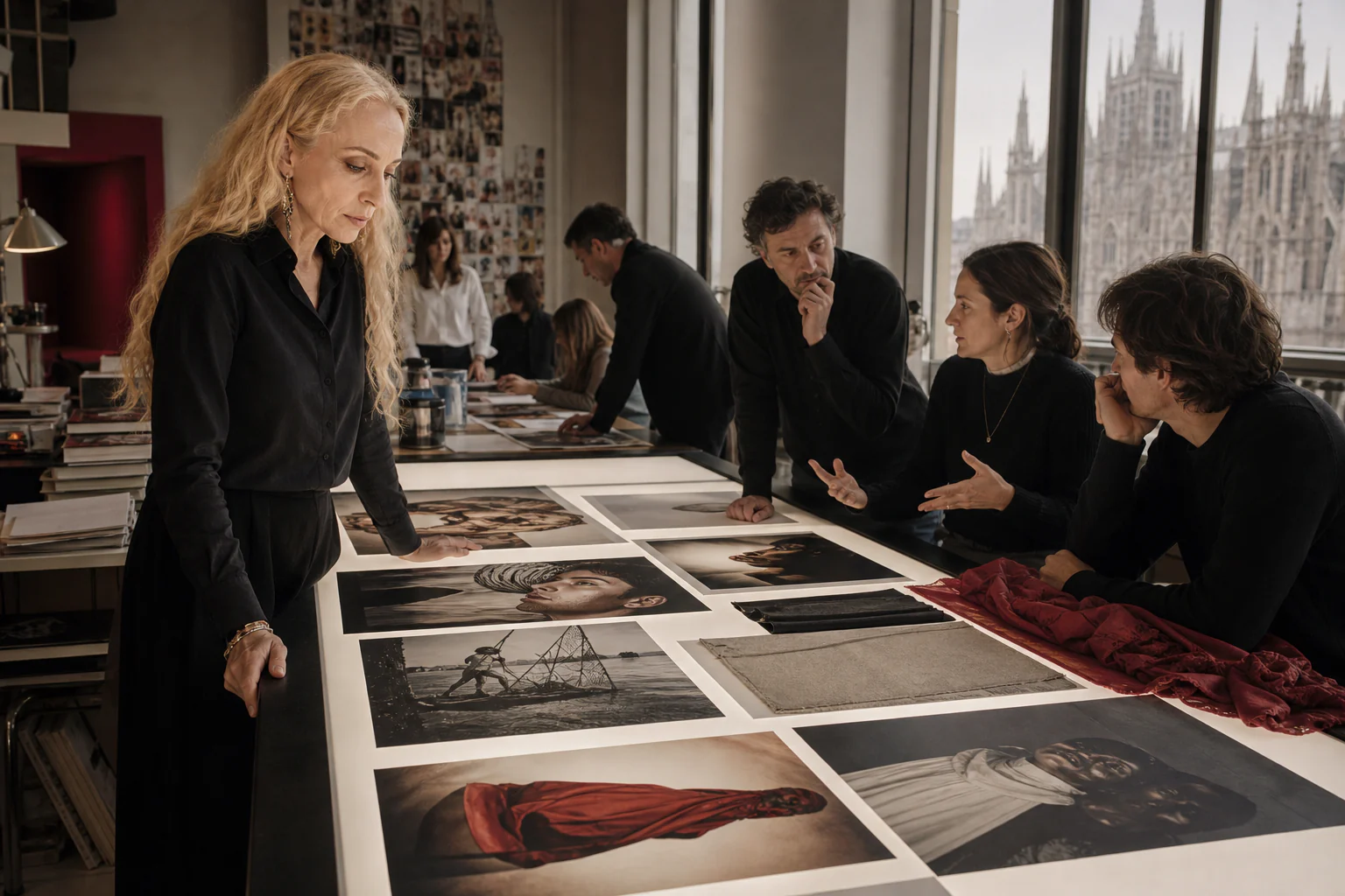 Franca Sozzani — a unique editorial AI illustration visualizing the article's subject.