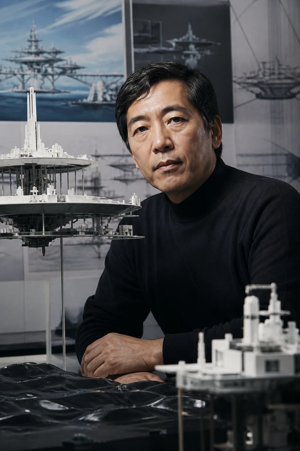 AI editorial portrait of kiyonori kikutake