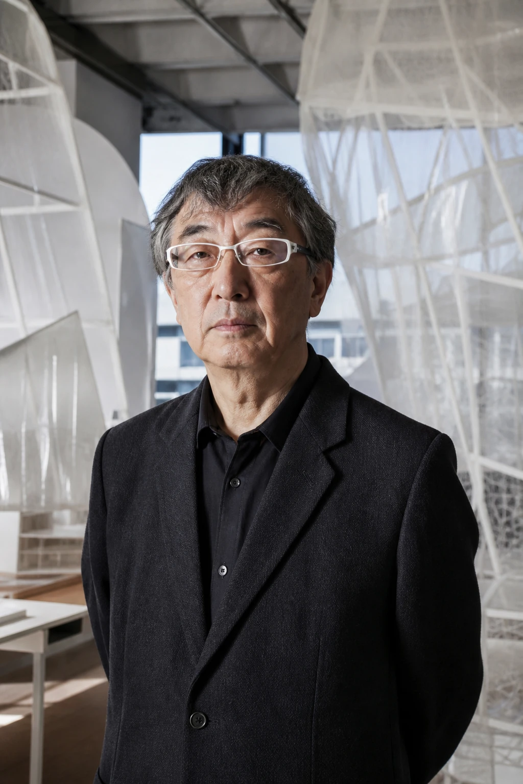 AI editorial portrait of toyo ito